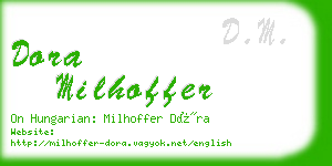 dora milhoffer business card